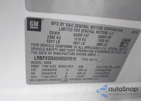 2017 Buick Envision Essence from USA, damaged, VIN LRBFXDSA5HD037616